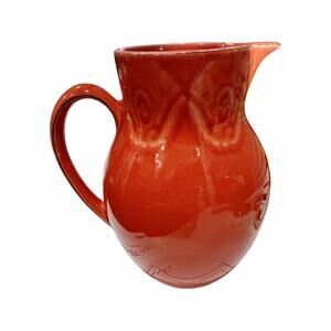 Vintage Rare Le Faubourg Portugal Carnelian Red Handled Pitcher Ewer